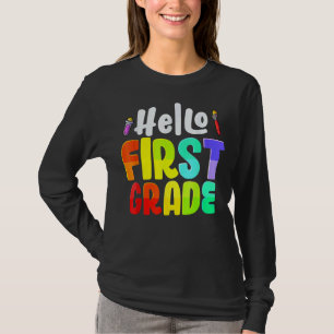 Hello First Grade Team 1st Grade Teachers Back To  T-Shirt