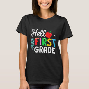 Hello First Grade Team Back To School Tee Teacher