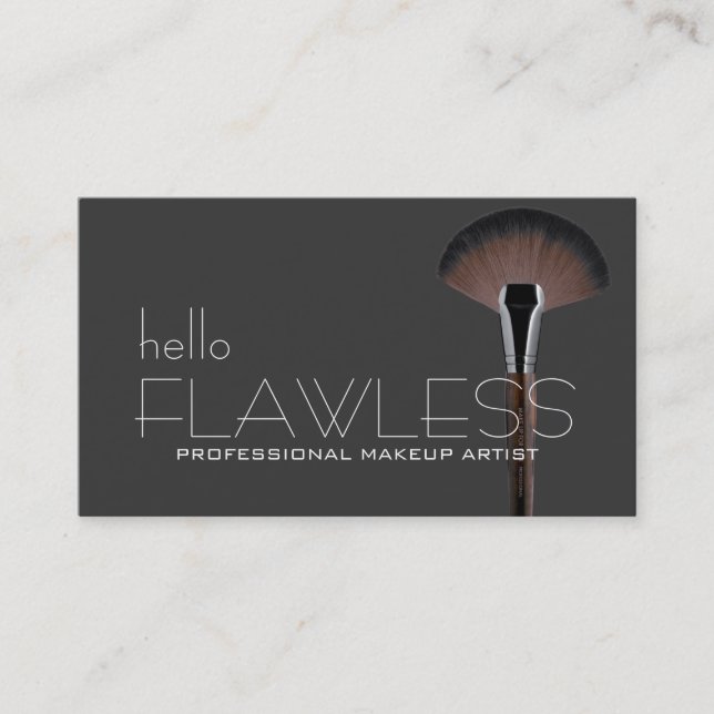 Hello Flawless PROFESSIONAL MAKEUP ARTIST Business Card (Front)