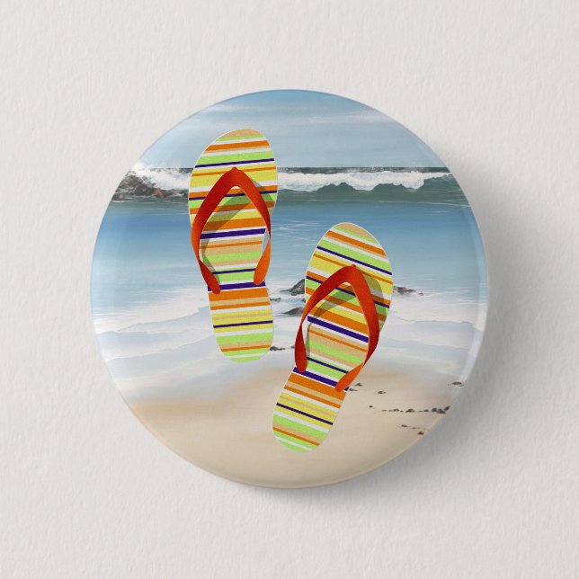 Hello Flip Flops Button (Front)