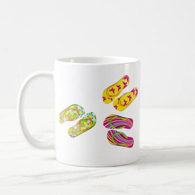 Hello Flip Flops Coffee Mug (Left)