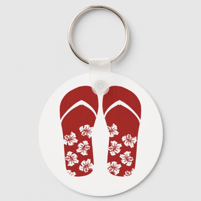 Hello Flip Flops Keychain (Front)
