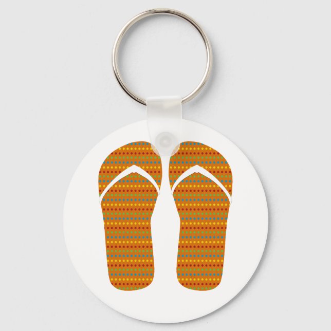 Hello Flip Flops Keychain (Front)