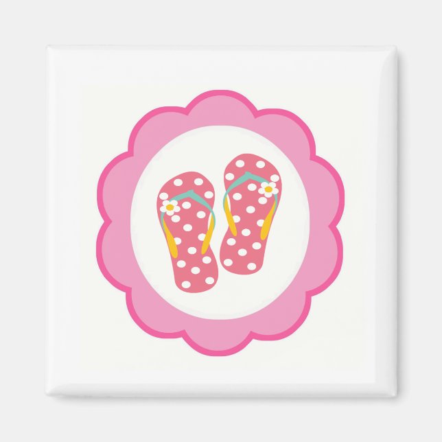 Hello Flip Flops Magnet (Front)