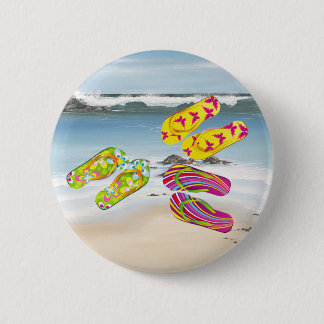 Hello Flip Flops Pinback Button