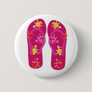 Hello Flip Flops Pinback Button