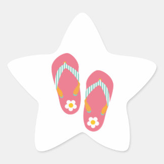 Hello Flip Flops Star Sticker