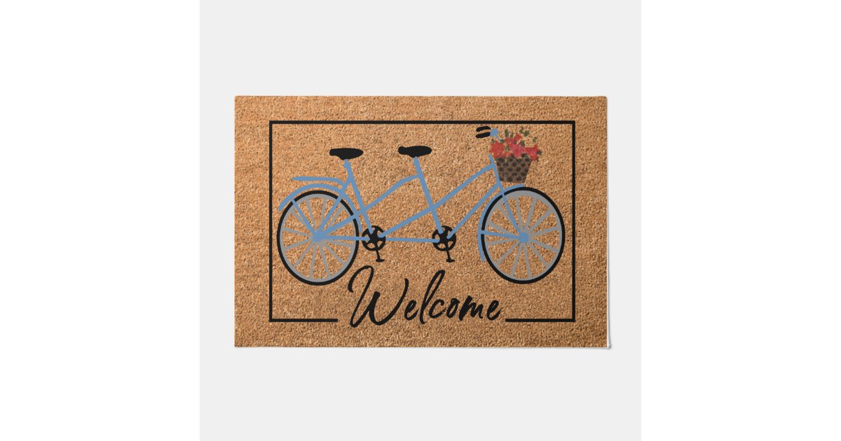 Garden Bicycle Coir Door Mat