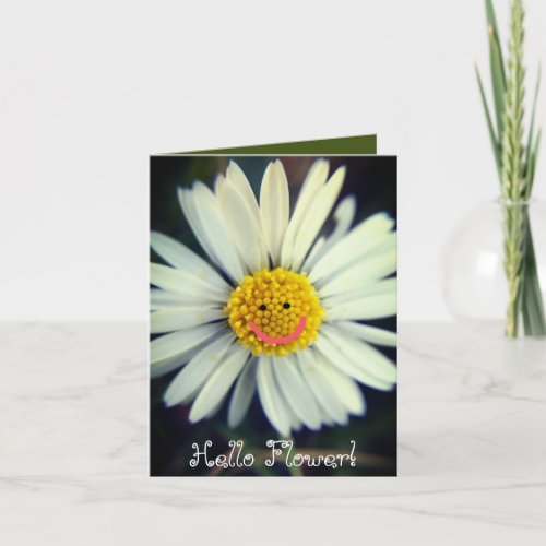 Hello Flower Customizable blank card