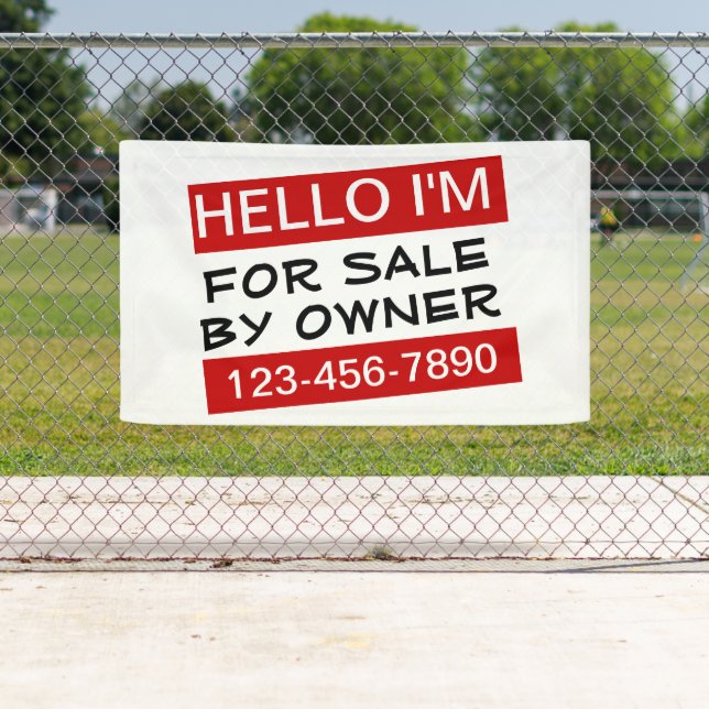 Hello For Sale By Owner House Sale Banner (Insitu)