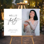 Hello Forty 40th Birthday Party Photo Welcome  Foam Board<br><div class="desc">Hello Forty 40th Birthday Party Photo Welcome Foam Board</div>