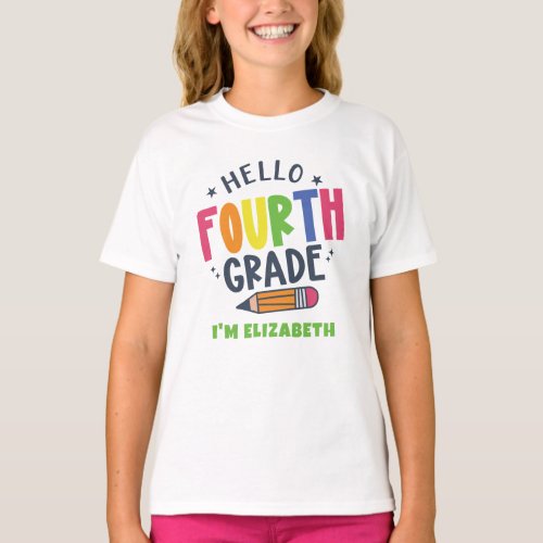 Hello fourth grade back to school T_Shirt