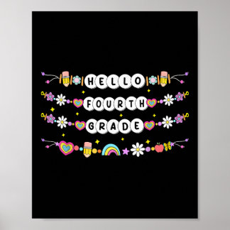 Hello Fourth Grade Friendship Bracelets Back To Sc Poster