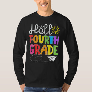 Hello Fourth Grade Fun 4Th Grade Back to School    T-Shirt
