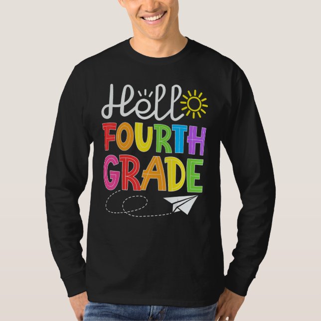 Hello Fourth Grade Fun 4Th Grade Back to School    T-Shirt (Front)