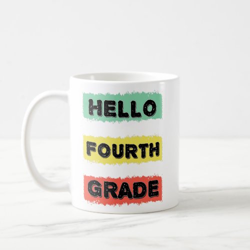 Hello Fourth Grade Tasteful Back to School RETRO G Coffee Mug