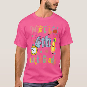 Hello Fourth Grade Team 4th Grade Back To School T T-Shirt