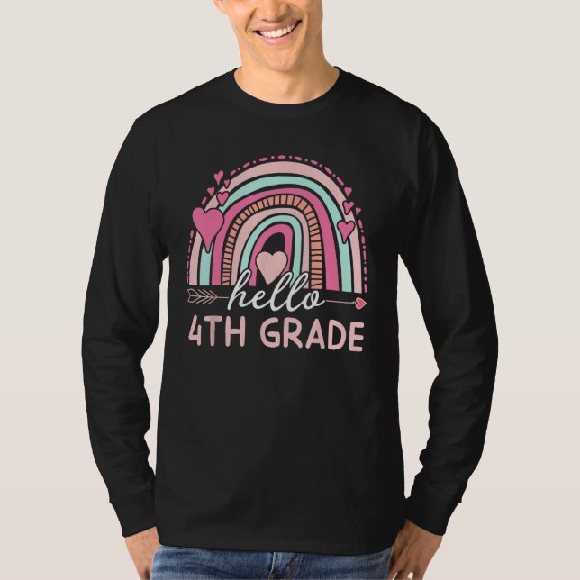 Hello Fourth Grade Team Back to School 4th Grade T T-Shirt (Front)