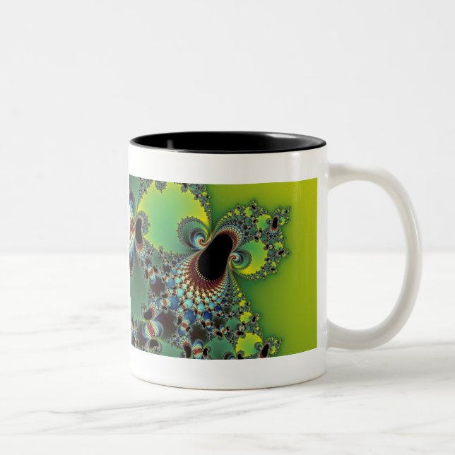 Hello - Fractal Two-Tone Coffee Mug (Right)