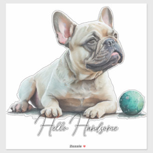 Hello French Bulldog Sticker