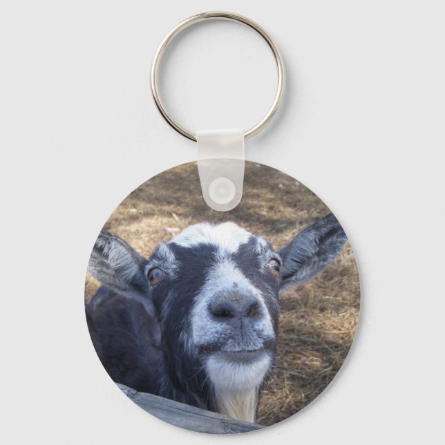 Hello Friendly Goat Keychain (Front)
