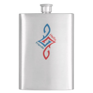 Hello Friends Simple Happy Greeting Design Flask