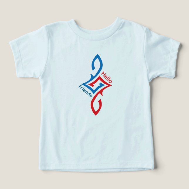 Hello Friends Simple Happy Greeting Design Toddler T-shirt (Design Front)