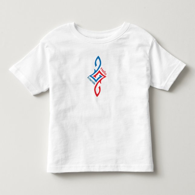 Hello Friends Simple Happy Greeting Design Toddler T-shirt (Front)