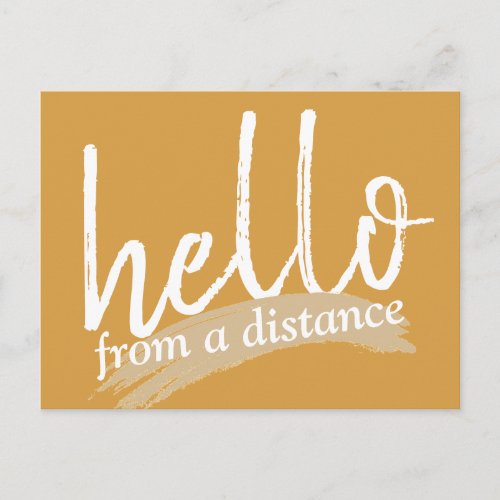 hello from a distance in maude yellow postcard
