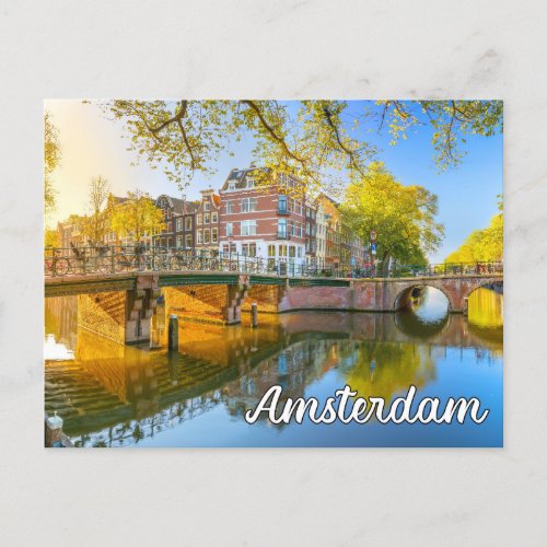 Hello From Amsterdam Netherlands Postcard