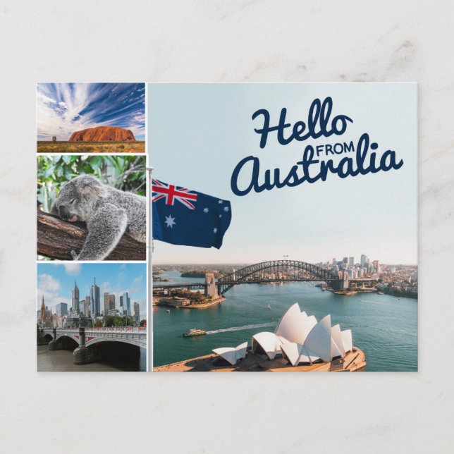 Hello From Australia Postcard (Front)