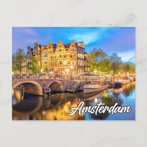 Hello From Beautiful Amsterdam Netherlands Postcard