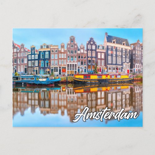 Hello From Beautiful Amsterdam Netherlands Postcard