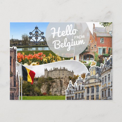 Hello from Belgium Postcard