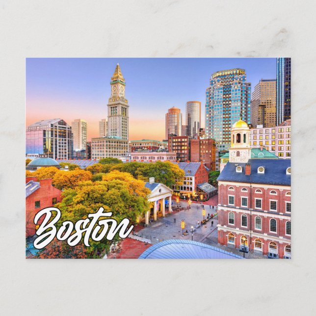 Hello From Boston, Massachusetts, United States Postcard (Front)