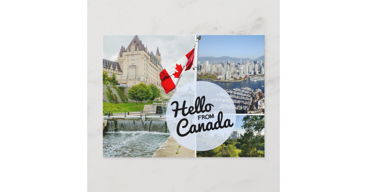 Hello From Canada Postcard | Zazzle