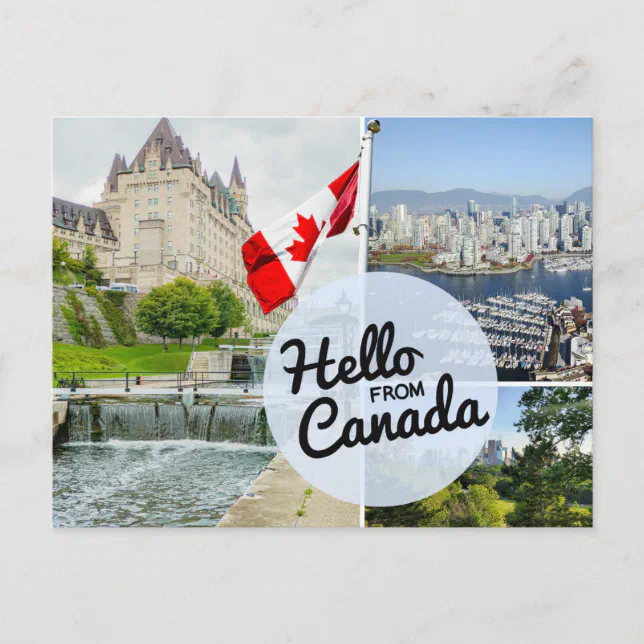 Hello From Canada Postcard | Zazzle