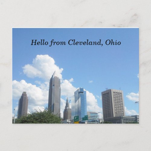 HELLO FROM CLEVELAND OHIO postcard