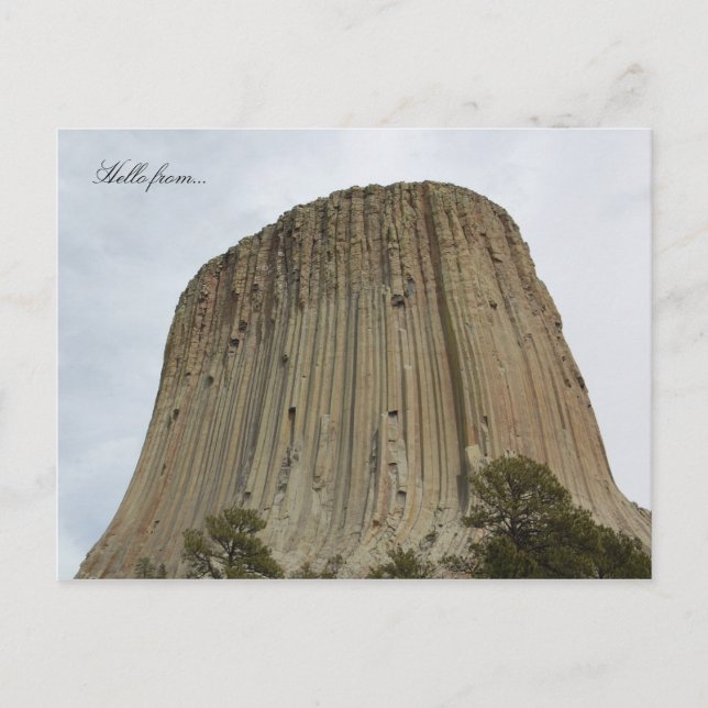 Hello from... Devils Tower National Monument Postcard (Front)