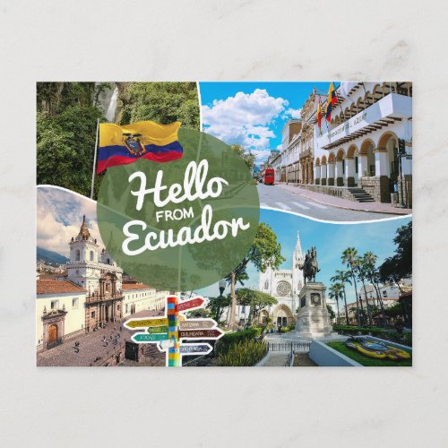 Hello from Ecuador Postcard