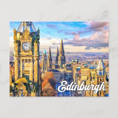 Hello From Edinburgh Scotland United Kingdom Postcard
