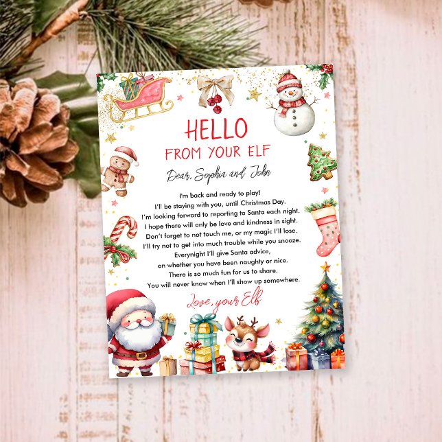 Hello From Elf Arrival Letter Christmas (Creator Uploaded)