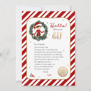 Hello from Elf Welcome Letter Invitation