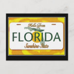 Hello From Florida Vintage Travel Postcard at Zazzle