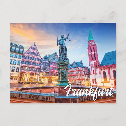 Hello From Frankfurt Germany Postcard