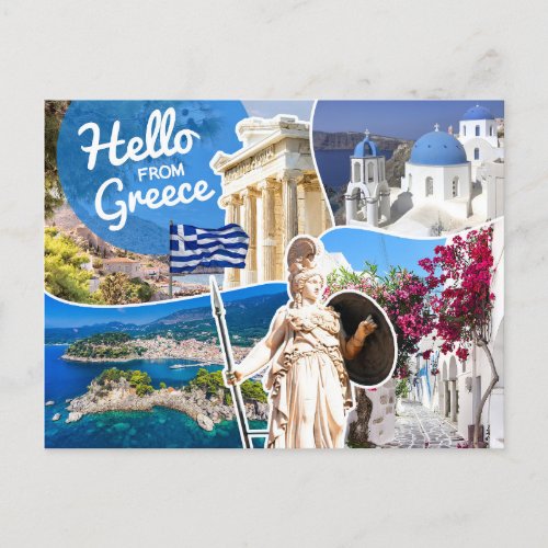 Hello from Greece Postcard