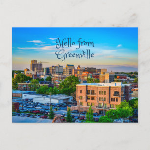 Hello from Greenville, South Carolina, Downtown Postcard