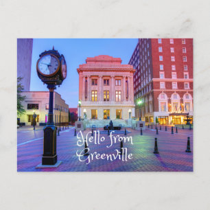 Hello From Greenville, South Carolina   Postcard