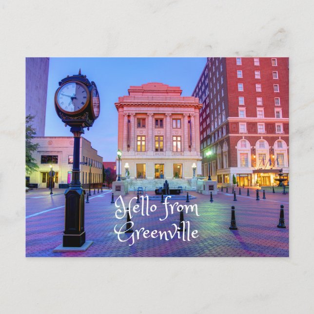 Hello From Greenville, South Carolina   Postcard (Front)
