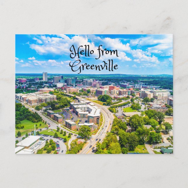 Hello From Greenville, South Carolina  Postcard (Front)